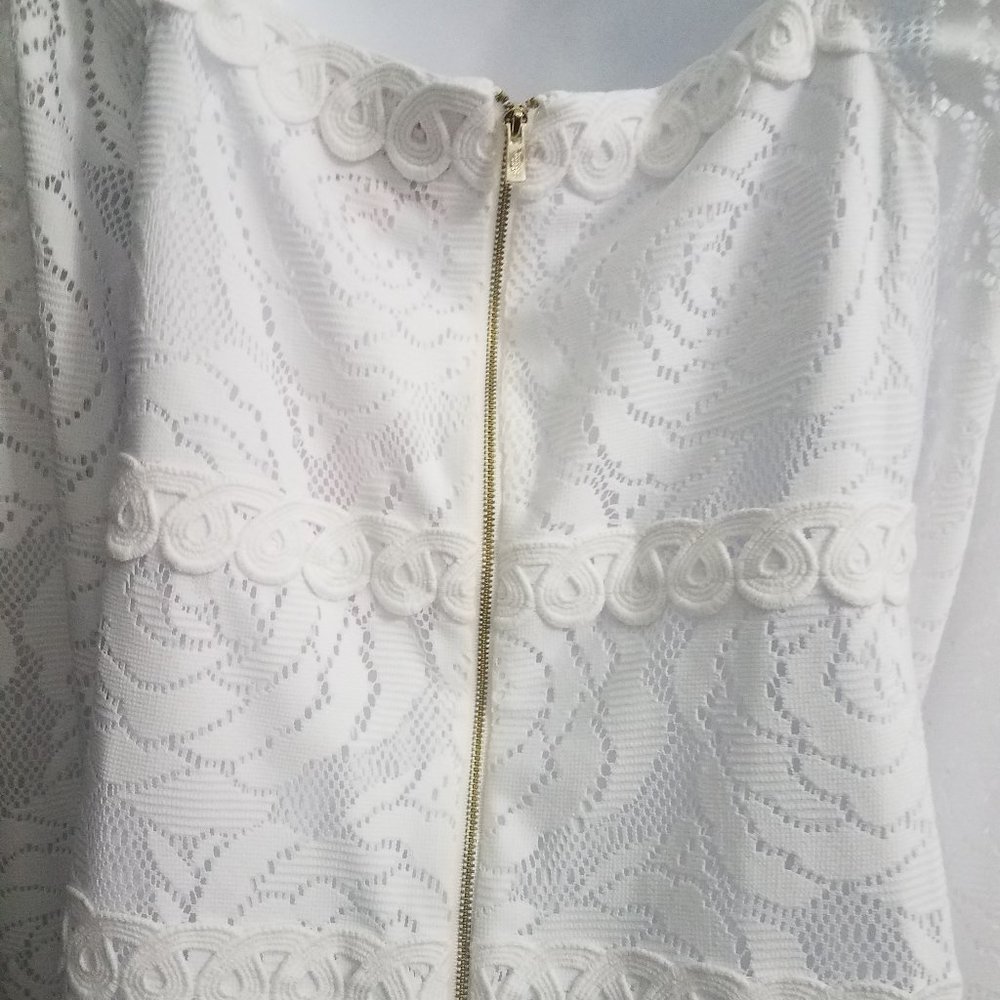 Lilly Pulitzer Zoella Dress Resort White Bungalow Blossom Lace NWT - Picture 5 of 8